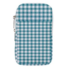 Straight Blue White Small Plaids Waist Pouch (large) by ConteMonfrey