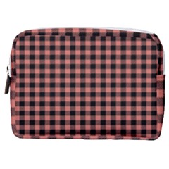 Straight Black Pink Small Plaids  Make Up Pouch (medium) by ConteMonfrey