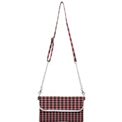 Straight Black Pink Small Plaids  Mini Crossbody Handbag by ConteMonfrey