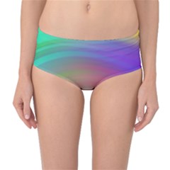 Background-rainbow Mid-waist Bikini Bottoms by nateshop