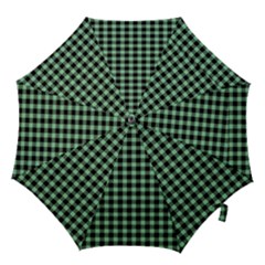 Straight Green Black Small Plaids   Hook Handle Umbrellas (medium) by ConteMonfrey