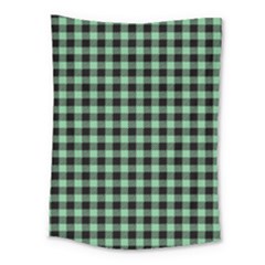 Straight Green Black Small Plaids   Medium Tapestry by ConteMonfrey