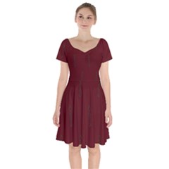 Candles Short Sleeve Bardot Dress by nateshop