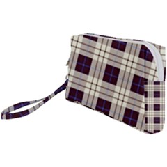Purple, Blue And White Plaids Wristlet Pouch Bag (small) by ConteMonfrey
