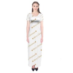 Cute Christmas Short Sleeve Maxi Dress by nateshop