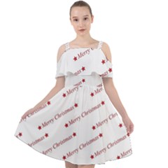 Christmas Cute Cut Out Shoulders Chiffon Dress by nateshop