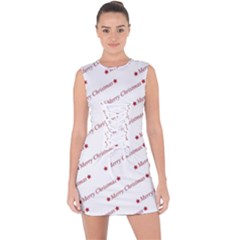 Christmas Cute Lace Up Front Bodycon Dress by nateshop