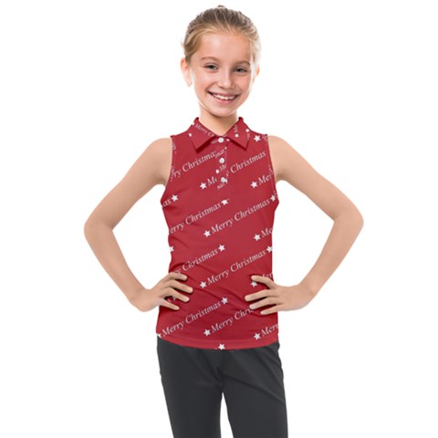 Cute Christmas Red Kids  Sleeveless Polo Tee by nateshop