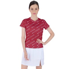 Cute Christmas Red Women s Sports Top