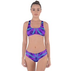 Wallpaper Tie Dye Pattern Criss Cross Bikini Set by Wegoenart