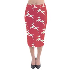 Christmas-merry Christmas Velvet Midi Pencil Skirt by nateshop