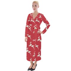 Christmas-merry Christmas Velvet Maxi Wrap Dress by nateshop