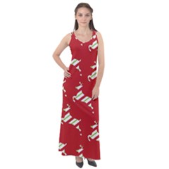 Christmas-merry christmas Sleeveless Velour Maxi Dress