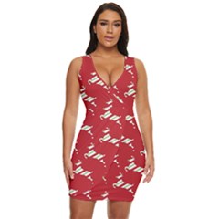 Christmas-merry Christmas Draped Bodycon Dress by nateshop