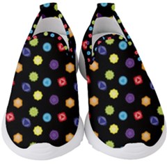 Chakra Yoga Symbol Template Kids  Slip On Sneakers by Wegoenart