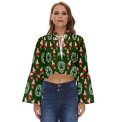 Christmas-09 Boho Long Bell Sleeve Top