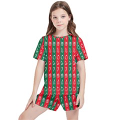 Christmas-10 Kids  Tee And Sports Shorts Set by nateshop