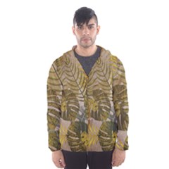 Nature Monstera Leaves Leaf Foliage Boho Style Men s Hooded Windbreaker by Wegoenart