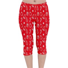 Merry Christmas,cute Velvet Capri Leggings  by nateshop