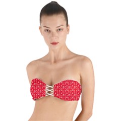 Merry Christmas,cute Twist Bandeau Bikini Top by nateshop