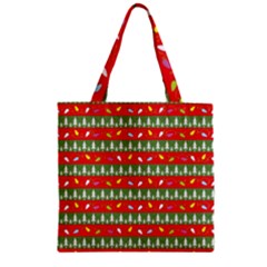 Christmas-papers Zipper Grocery Tote Bag