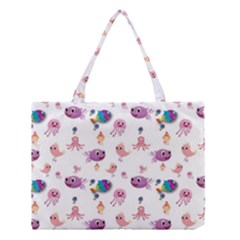 Fish Squid Bird Jellyfish Chicken Medium Tote Bag