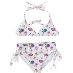 Fish Squid Bird Jellyfish Chicken Kids  Classic Bikini Set by Wegoenart