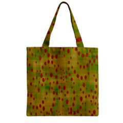 Circles Zipper Grocery Tote Bag