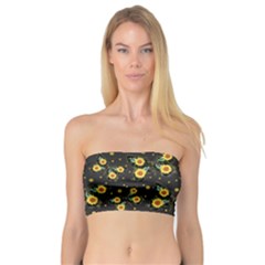 Nature Pattern Texture Flower Wing Bandeau Top