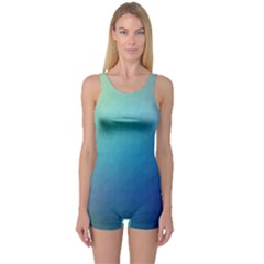 Color One Piece Boyleg Swimsuit