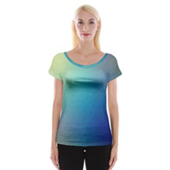 Color Cap Sleeve Top by nateshop