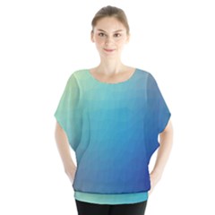 Color Batwing Chiffon Blouse