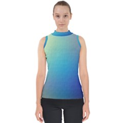 Color Mock Neck Shell Top by nateshop