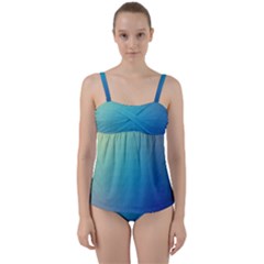 Color Twist Front Tankini Set by nateshop