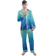 Color Men s Long Sleeve Satin Pajamas Set