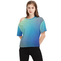 Color One Shoulder Cut Out Tee