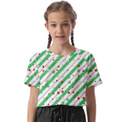 Christmas Xmas Green Stars Background Star Kids  Basic Tee by Wegoenart