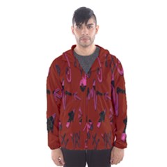 Doodles Maroon Men s Hooded Windbreaker by nateshop