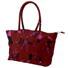 Doodles Maroon Canvas Shoulder Bag by nateshop