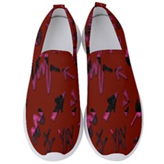 Doodles Maroon Men s Slip On Sneakers by nateshop