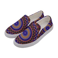 Mandala Kaleidoscope Background Women s Canvas Slip Ons by Wegoenart