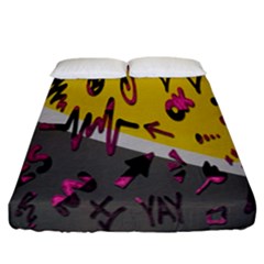 Doodles,gray Fitted Sheet (california King Size)