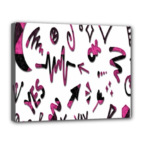 Doodles Canvas 14  X 11  (stretched)