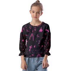 Doodles-black Kids  Cuff Sleeve Top