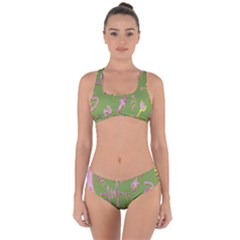 Green Yes Pink Criss Cross Bikini Set by nateshop