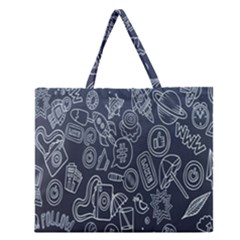 Internet Zipper Large Tote Bag by nateshop