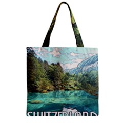 Blausee Naturpark - Switzerland Zipper Grocery Tote Bag by ConteMonfrey