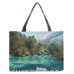 Blausee Naturpark - Switzerland Zipper Medium Tote Bag by ConteMonfrey