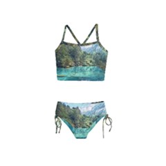 Blausee Naturpark - Switzerland Girls  Tankini Swimsuit by ConteMonfrey