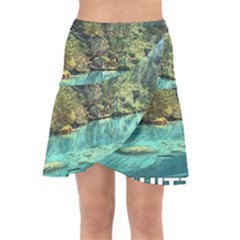 Blausee Naturpark - Switzerland Wrap Front Skirt by ConteMonfrey